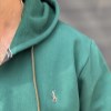 سوییشرت دورس پنبه کلاهدارPOLO رنگ سبز سایز5XL