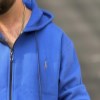 سوییشرت دورس پنبه کلاهدارPOLO رنگ آبی سایز4XL