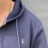 سوییشرت دورس پنبه کلاهدارPOLO رنگ سورمه ای سایز4XL
