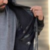 کاپشن چرم صنعتی داخل خز رنگ مشکی سایز4XL