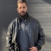 کاپشن چرم صنعتی داخل خز رنگ مشکی سایز7XL