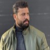کاپشن چرم صنعتی داخل خز رنگ سبزسایز4XL