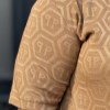 ست تیشرت شلوارک مراکشی qp رنگ قهوه ای سایز3XL