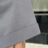 تیشرت پنبه دورس BK آستین سه ربع ساده رنگ طوسی سایز3XL