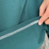 تیشرت پنبه دورس BK آستین سه ربع ساده رنگ سبزسایز4XL