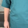 تیشرت پنبه دورس BK آستین سه ربع جیب دار رنگ سبزسایز5XL