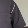 تیشرت پنبه دورس BK آستین سه ربع جیب دار رنگ مشکی سایز5XL