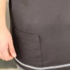 تیشرت پنبه دورس BK آستین سه ربع جیب دار رنگ مشکی سایز5XL
