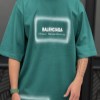 تیشرت پنبه-ماکان-تیکه خور BALENCIAGAرنگ سبزروشن سایز5XL