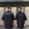 تیشرت پنبه جلو-پشت گلدوزی PALERMOرنگ مشکی سایز6XL