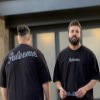 تیشرت پنبه جلو-پشت گلدوزی PALERMOرنگ مشکی سایز6XL