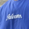 تیشرت پنبه جلو-پشت گلدوزی PALERMOرنگ آبی سایز4XL
