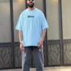 تیشرت پنبه جلو-پشت گلدوزی PALERMOرنگ سبز آبی سایز5XL