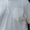تیشرت پنبه یقه گرد سه دکمه رنگ سفید سایز3XL