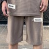ست تیشرت شلوارک بیسکوئیتی BERSHKA رنگ کرم سایز4XL