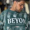 تیشرت ماکان آبرنگی طرح BEYONرنگ سبز سایز5XL