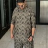 ست تیشرت شلوارک بیسکوییتی ابروبادی SB رنگ سبز سایز3XL