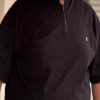 تیشرت پنبه یقه کوتاه رنگ مشکی سایز 3XL