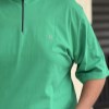 تیشرت پنبه یقه کوتاه رنگ سبز روشن سایز 5XL