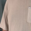 تیشرت مراکشی جیبدار BR رنگ کرم سایز 6XL