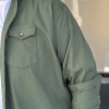 پیراهن کتان دوجیب LEVIS رنگ سبز تیره سایز3XL