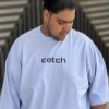 تیشرت پنبه ماکان CATCH رنگ آبی روشن سایز 4XL