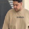 تیشرت پنبه ماکان CATCH رنگ نسکافه ای سایز 3XL