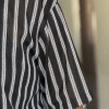 تیشرت قلاب بافی راه راه NEXT رنگ مشکی سایز 3XL
