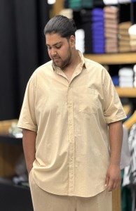 پیراهن لینن آستین کوتاه MR.FAT