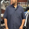 پیراهن اسلپ آستین کوتاه MR.FAT رنگ سورمه ای سایز 3XL