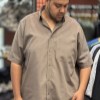 پیراهن اسلپ آستین کوتاه MR.FAT رنگ قهوه ای سایز 5XL