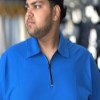 پولوشرت نیم زیپ جودون رنگ آبی سایز 5XL