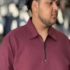 پولوشرت نیم زیپ جودون رنگ زرشکی سایز 6XL