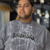 تیشرت پنبه RZ طرح BALENCIAGA رنگ طوسی سایز 6XL