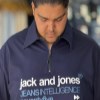 پولوشرت پنبه طرح JACK & JONES رنگ سورمه ای سایز 5XL