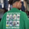 تیشرت پنبه سوپر سایز طرح BALENCIAGA رنگ سبز سایز 7XL