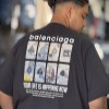 تیشرت پنبه سوپر سایز طرح BALENCIAGA رنگ مشکی سایز 7XL