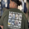 تیشرت پنبه سوپر سایز طرح BALENCIAGA رنگ سبز یشمی سایز 6XL