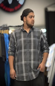 پیراهن تمام نخ راه راه سوپر سایز BR