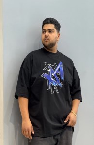 تیشرت نخ پنبه طرح A.X