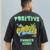 تیشرت پنبه طرح SUMMER BEACH رنگ مشکی سایز 5XL