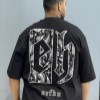 تیشرت پنبه طرح XRFBU رنگ مشکی سایز 6XL