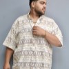 پیراهن طرحدار کشی NEXT رنگ کرم سایز5XL