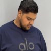 تیشرت پنبه تیکه دوز طرح ALO رنگ سورمه ای سایز 4XL