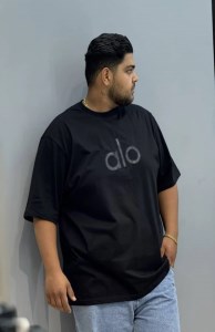 تیشرت پنبه تیکه دوز طرح ALO