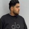 تیشرت پنبه تیکه دوز طرح ALO رنگ مشکی سایز 6XL
