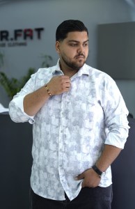 پیراهن بوکله آستین کوتاه طرح ابروبادی NEXT