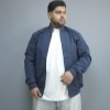 کاپشن دورو کتان NEXT رنگ آبی کاربنی طوسی تیره سایز 3XL