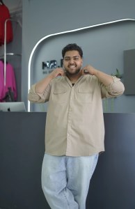 پیراهن کتان سنگشور دوجیب MR.FAT